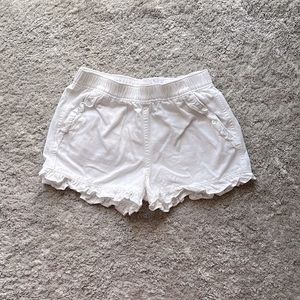 Crewcuts ruffle shorts - white size 10